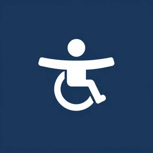 Icono de accesibilidad que representa una figura humana estilizada con los brazos extendidos, simbolizando la inclusi&oacute;n y el acceso para todos.