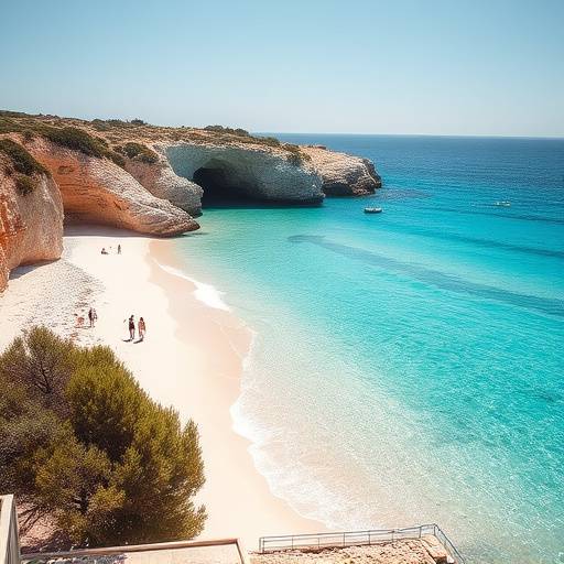Playa de Ses Illetes en Formentera con aguas turquesas y arena blanca